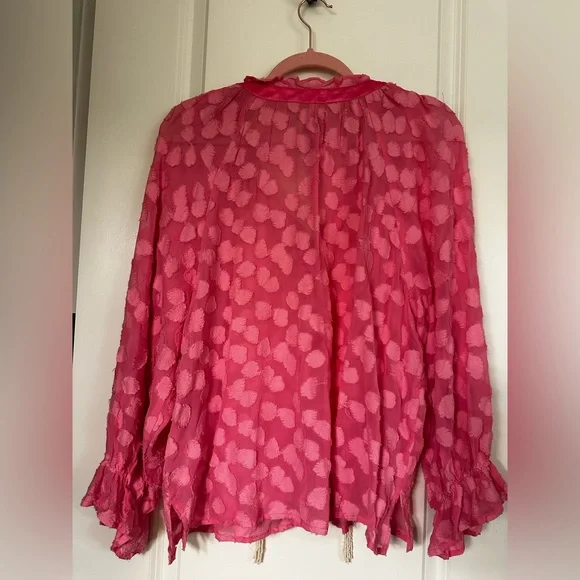 Aratta Pink Blouse with Textured Design - Picture 10 of 16